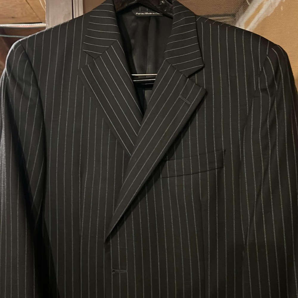 Jack Victor for Saks Fifth Avenue Men’s Striped Suit Jacket, 42R, Made i…